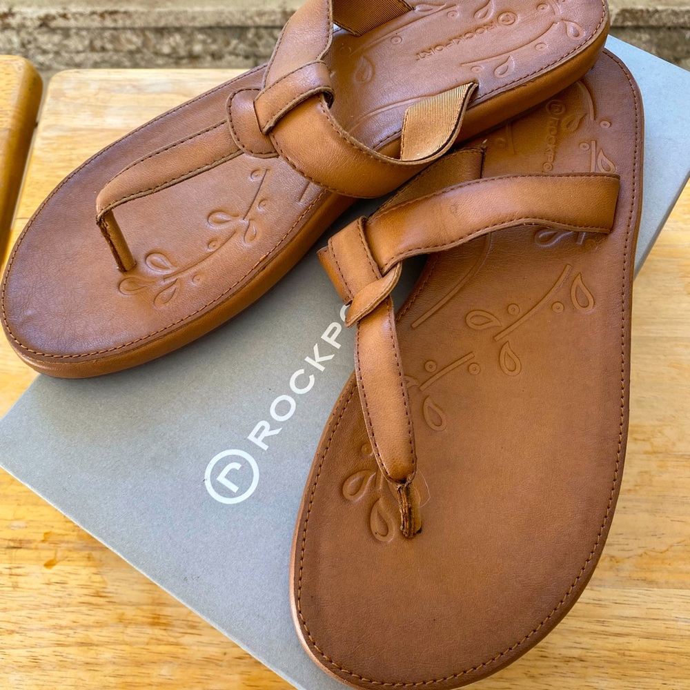 rockport leather sandals
